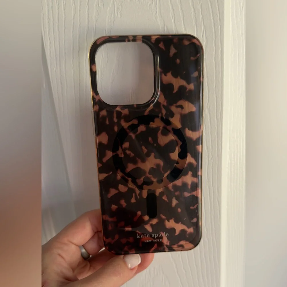 kate spade Tortoiseshell Print iPhone Case in Black and Brown